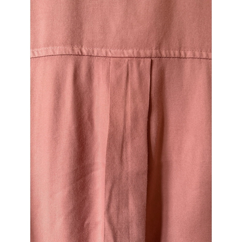 Old Navy Womens XL Dusty Rose Pink Henley Popover Blouse Long Sleeve Top - Picture 9 of 16